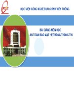 Bài Giảng  An Toàn Bảo Mật Hệ Thống Thông Tin ( Combo Full Slides 5 Chương )