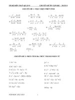 Đề kiểm tra toán 8 cuối học kì 1 word