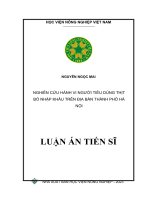 Nghiên cứu hành vi người tiêu dùng thịt bò nhập khẩu trên địa bàn thành phố Hà Nội