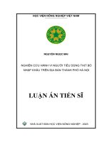 Nghiên cứu hành vi người tiêu dùng thịt bò nhập khẩu trên địa bàn thành phố Hà Nội