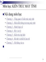 Bài giảng kiến trúc máy tính ( combo full slides 7 chương )