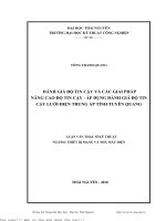Đánh giá độ tin cậy và các giải pháp nâng cao độ tin cậy   áp dụng đánh giá độ tin cậy lưới điện trung áp tỉnh tuyên quang