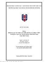 Pháp luật về cho vay tiêu dùng và thực tiễn áp dụng tại các ngân hàng thương mại tại việt nam luận văn thạc sĩ