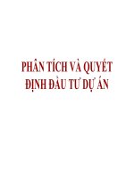 Phân Tích Và Quyết Định Đầu Tư Dự Án 