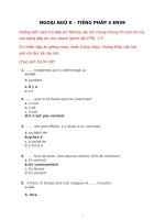 Đáp án môn ngoại ngữ II  Tiếng pháp 4 ehou đại học mở (đầy đủ)