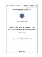 Nâng cao hiệu năng trong mạng VANET bằng việc cải tiến phương pháp điều khiển truy cập