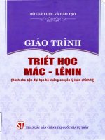 Giáo trình triết học mác   lênin dành cho bậc đại học hệ không chuyên lý luận chính trị