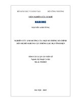 tóm tắt: Nghiên cứu ảnh hưởng của một số thông số chính đến độ bền khung cực phóng lọc bụi tĩnh điện