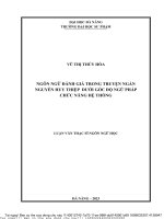 Pushed ngôn ngữ đánh giá trong truyện ngắn nguyễn huy thiệp dưới góc độ ngữ pháp chức năng hệ thống