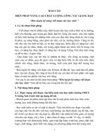 Báo cáo biện pháp thi giáo viên giỏi ngữ văn  biện pháp “rèn luyện kỹ năng viết đoạn cho học sinh ”