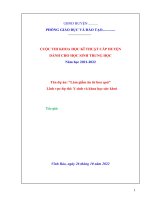 Báo cáo khoa học kĩ thuật dành cho học sinh, dự án “tận dụng các loại hoa quả chín sẵn có ở địa phương để làm ra giấm hoa quả sạch, rút ngắn thời gian lên men nhưng vẫn giữ được hương vị thơm ngon, giá thành