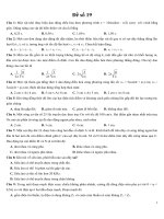 Đề Vật Lý  Ôn thi lớp 12