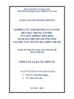 tóm tắt: Nghiên cứu ảnh hưởng của nước đến đặc trưng cơ học của đất không bão hòa áp dụng cho nền đường đắp tại khu vực duyên hải miền Trung