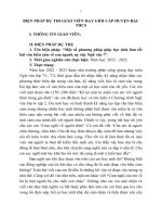 Báo cáo biện pháp thi giáo viên giỏi môn ngữ văn lớp 7, biện pháp một số phương pháp giúp học sinh làm tốt bài văn biểu cảm về con người, sự việc ngữ văn 7