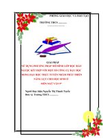 Báo cáo biện pháp thi giáo viên giỏi môn ngữ văn, biện pháp sử dụng phương pháp mô hình lớp học đảo ngược kết hợp với một số công cụ dạy học trong dạy học trực tuyến nhằm phát triển năng lực cho học sinh ở