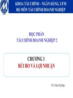 Tài chính doanh nghiệp   chương 1  rủi ro va lợi nhuận