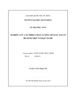 Nghiên cứu cải thiện chất lượng mì giàu xơ có bổ sung bột vỏ đậu xanh