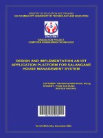Design and implementation an iot application platform for salangane house management system