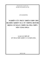 Nghiên cứu phát triển chip cho hệ điều khiển tựa từ thông rotor động cơ xoay chiều ba pha trên nền tảng FPGA