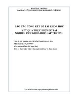 Nghiên cứu chế biến thạch dừa sấy dẻo báo cáo tổng kết đề tài khoa học cấp trường