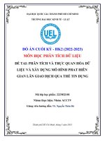 (Tiểu luận) đề tài phân tích và trực quan hóa dữ liệu và xây dựng mô hình phát hiện gian lận giao dịch qua thẻ tín dụng