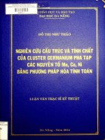Nghiên cứu cấu trúc và tính chất của cluster germanium pha tạp các nguyên tố mn, co, ni bằng phương pháp hóa tính toán