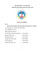 Bài tập nhóm đề tài phân tích chiến tranh thương mại mỹ   trung