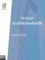 Mos 2016 (mos excel) bài giảng microsoft office 2016
