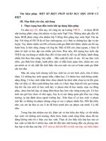 Báo cáo biện pháp thi giáo viên chủ nhiệm giỏi, biện pháp một số biện pháp giáo dục học sinh cá biệt