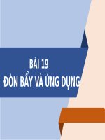 Bài 19 đòn bẩy và ứng dụng  khtn8  kntt bộ 1 vt