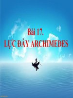 Khbd pp 17 tv bài 17 lực đẩy archimedes khtn 8 kntt bộ 2 vt