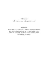 Tiểu luận khoa học chính sách công phân tích rõ vai trò của chính sách công trong đời sống xã hội lấy ví dụ về một chính sách công mà anh(chị) quan tâm và làm rõ vai trò của chính sách đó