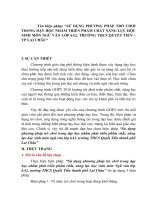 Báo cáo giải pháp thi giáo viên giỏi môn ngữ văn, sử dụng phương pháp trò chơi trong dạy học nhằm triển phẩm chất năng lực học sinh môn ngữ văn