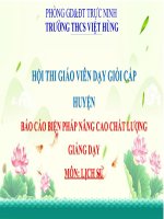 Báo cáo biện pháp thi giáo viên giỏi môn lịch sử 6, 7 phương pháp kể chuyện   tạo hứng thú cho học sinh trong giờ học lịch sử lớp 6,7 thcs