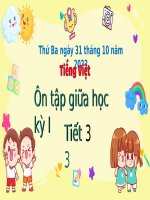 Ôn tập giữa kì 1 tiết 3