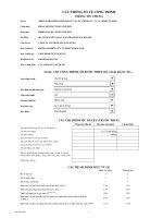 Bảng dự toán chi phí công trình xây dựng file excel