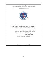 Báo cáo cơ sở thiết kế nhà máy bánh kẹo