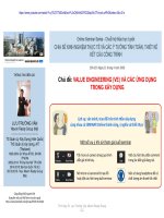 Value engineering và các ứng dụng trong xây dựng