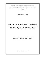 Triết lý nhân sinh trong triết học ấn độ cổ đại