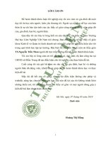 Hiệu quả sản xuất mía tại xã điền trung, huyện bá thước, tỉnh thanh hóa