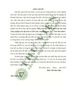 Phân tích thực trạng phát triển sản xuất nông nghiệp trên địa bàn xã liên sơn  huyện lương sơn   tỉnh hòa bình