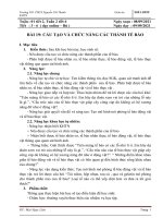 giáo án sinh học  Tuần 1,2 tiết 3,6 bài 19