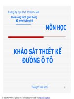 Bài giảng khảo sát thiết kế đường ô tô   chương 3 nội dung công tác khảo sát phục vụ thiết kế đường ô tô và sự khác biệt về nội dung khảo sát trong các bước thiết kế (2)
