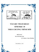 TÀI LIỆU THAM KHẢO SINH HỌC 10