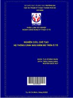 (Đồ án hcmute) nghiên cứu, chế tạo hệ thống cảnh báo điểm mù trên ô tô