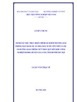 Đánh giá việc thực hiện chính sách bồi thường giải phóng mặt bằng dự án nhà máy nước yên viên và dự án đường giao thông nút trâu quỳ đến khu công nghiệp hapro, huyện gia lâm, thành phố hà nội