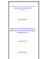 Nghiên cứu một số đặc điểm dịch tễ của bệnh cúm gia cầm (ah5) tại tỉnh thái bình, giai đoạn 2010  2014