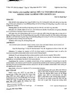 Tác nhân gây nhiễm trùng tiểu và tình hình đề kháng kháng sinh tại bệnh viện chợ rẫy 2013