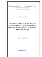 Thành phần sâu, nhện hại dưa hấu; đặc điểm sinh học, sinh thái của bọ trĩ thrips palmi karny và biện pháp hóa học phòng trừ tại hoằng hóa, thanh hóa vụ xuân 2015