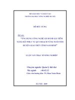 Ứng dụng công nghệ gis đánh giá tiềm năng đất phục vụ quy hoạch vùng nuôi tôm huyện giao thuỷ tỉnh nam định